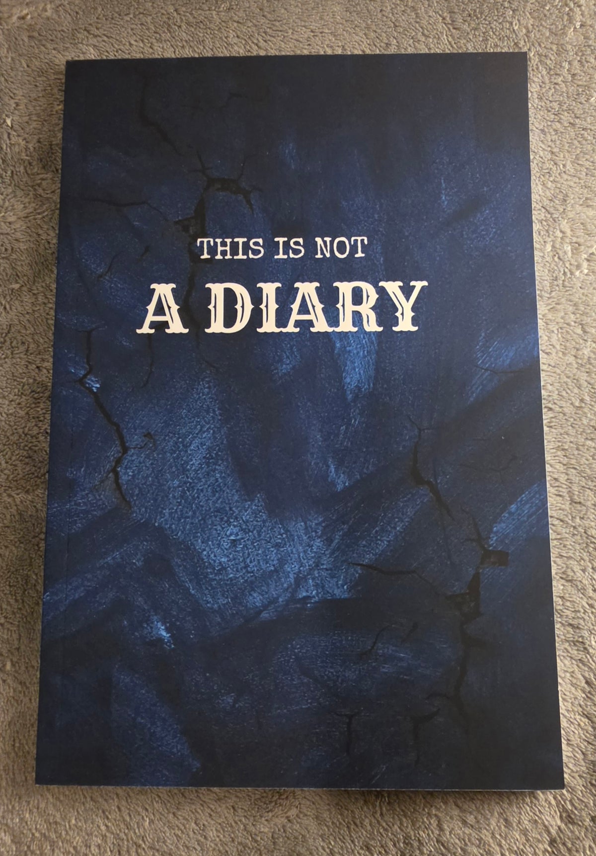 Blae Luv's This Is Not A Diary Blue Cracked Notebook