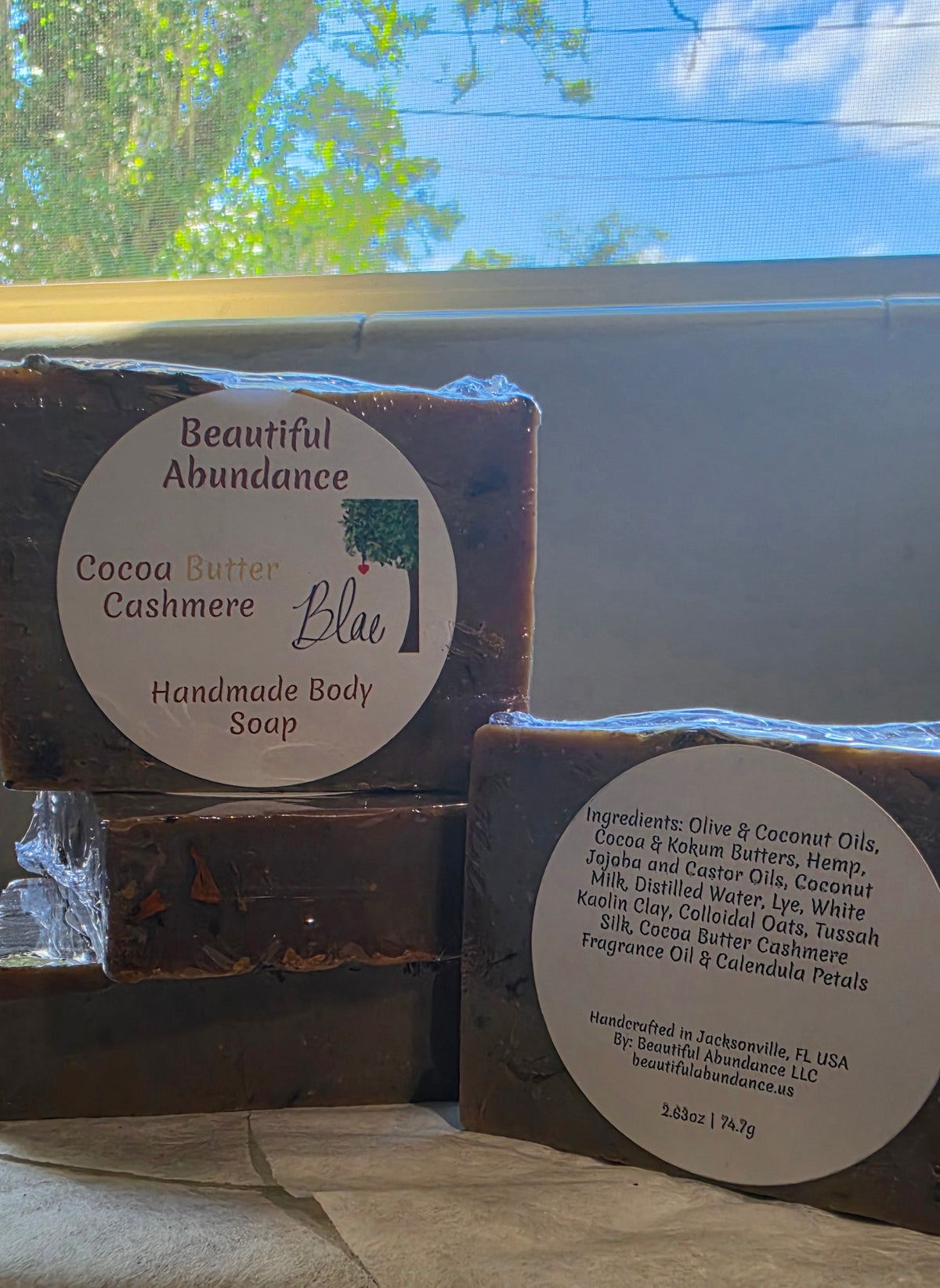 Cocoa Butter Cashmere with Calendula - Beautiful Abundance Handcrafted Blae Soap